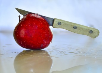 Decoupe de pomme couteau