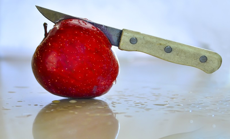 Decoupe de pomme couteau